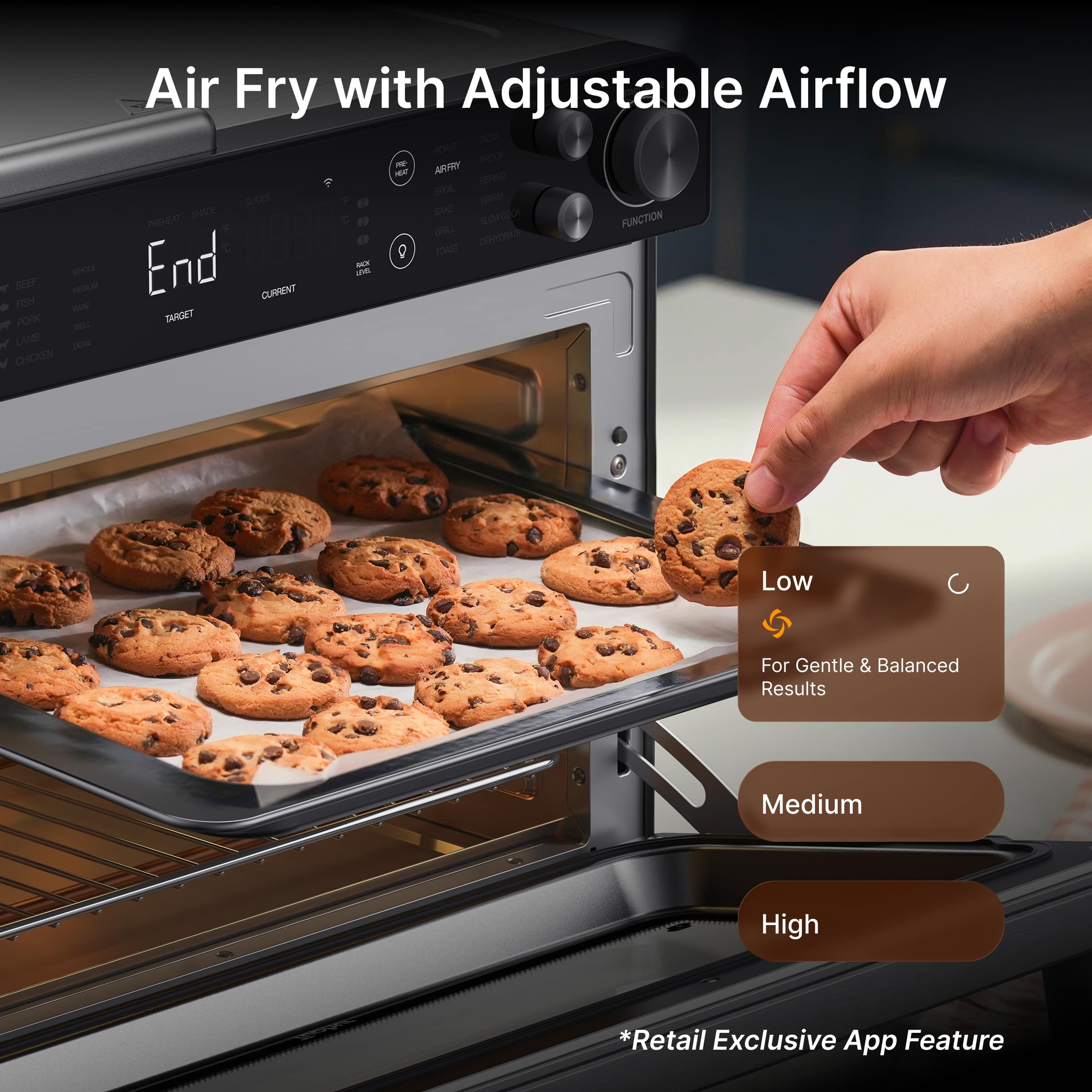Typhur Sync Oven 12 in 1 Air Fryer Oven, 27QT XL with Wireless