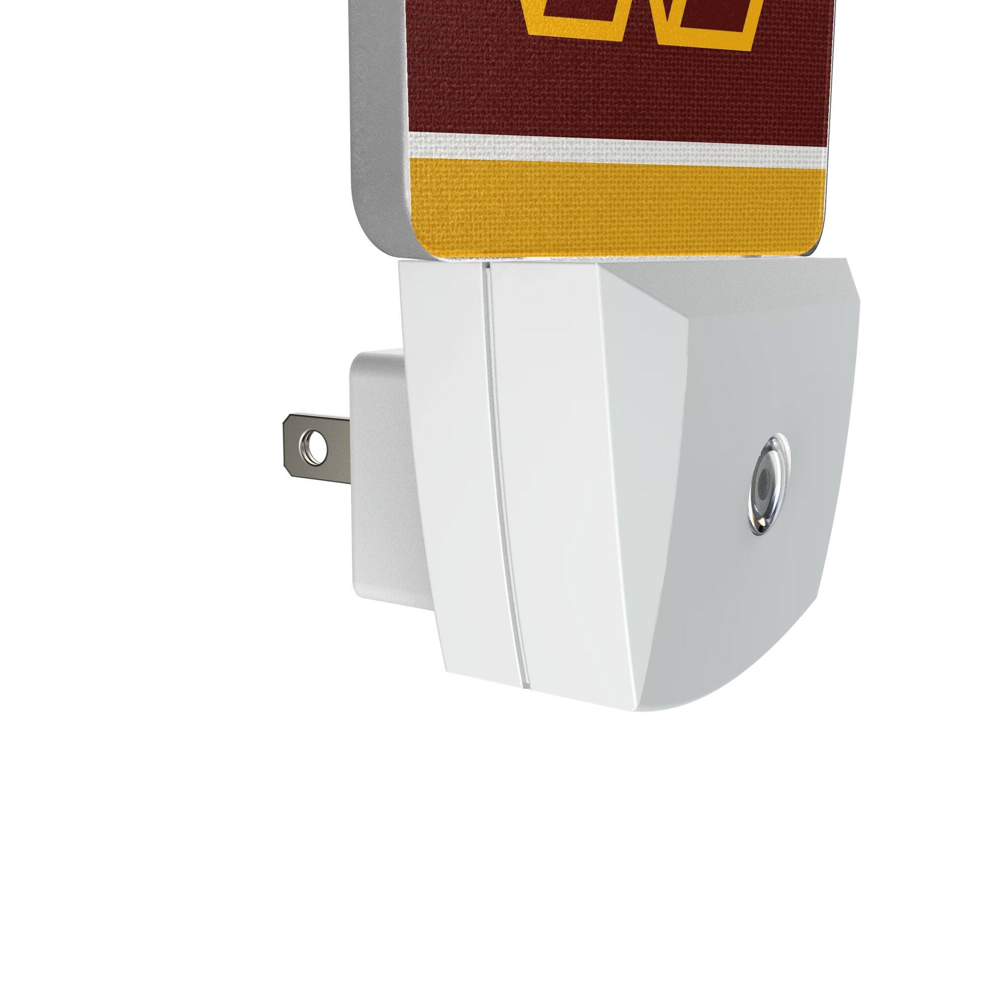 Alt View 2. Keyscaper - Washington Commanders Stripe Design Nightlight 2-Pack - Multicolor.