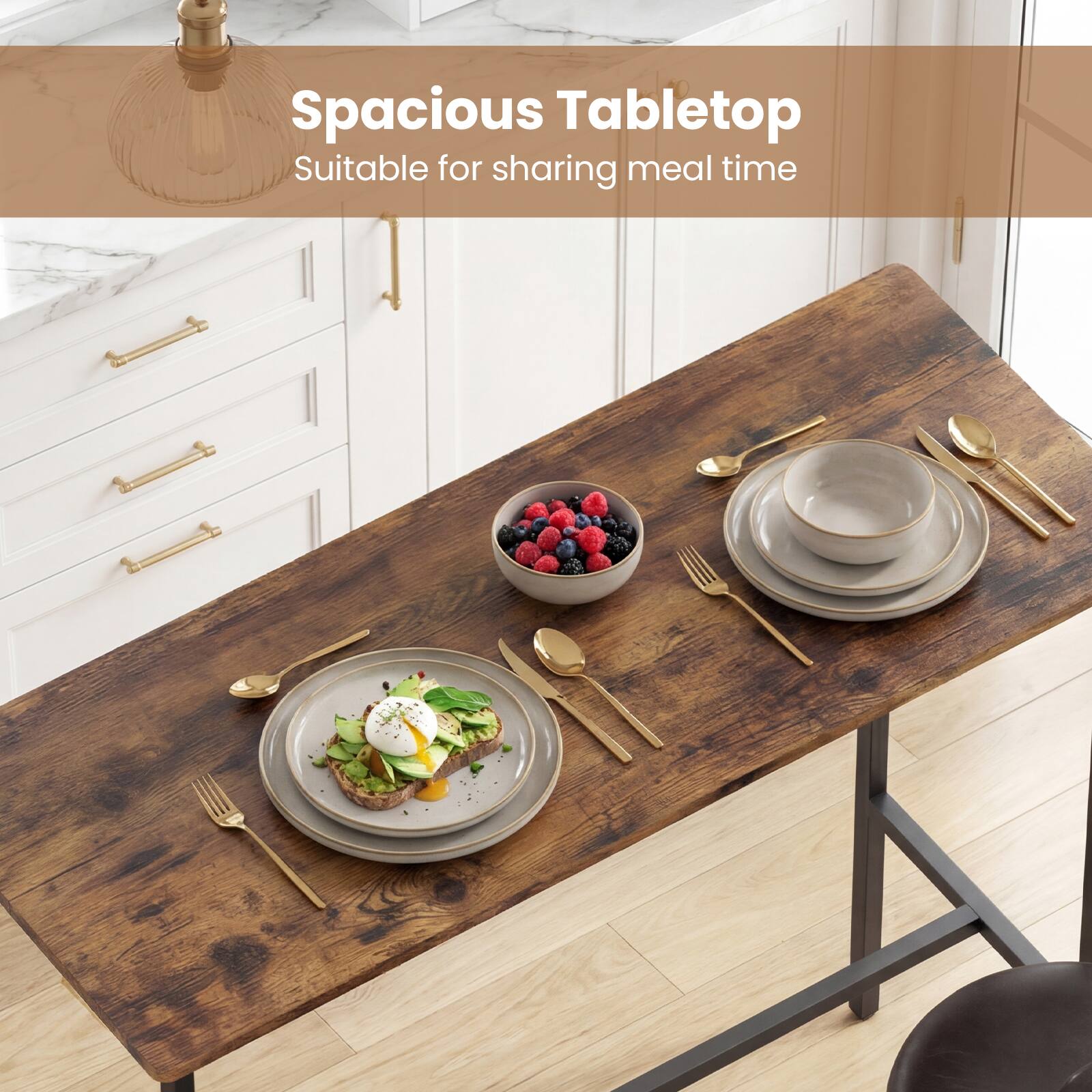 Spacious Tabletop  
Suitable for sharing meal time