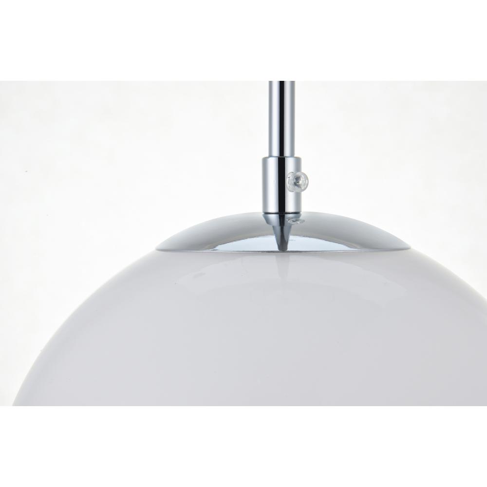 Alt View 1. Living District - Baxter 1 Light Chrome Pendant With Frosted White Glass - Chrome And Frosted White.