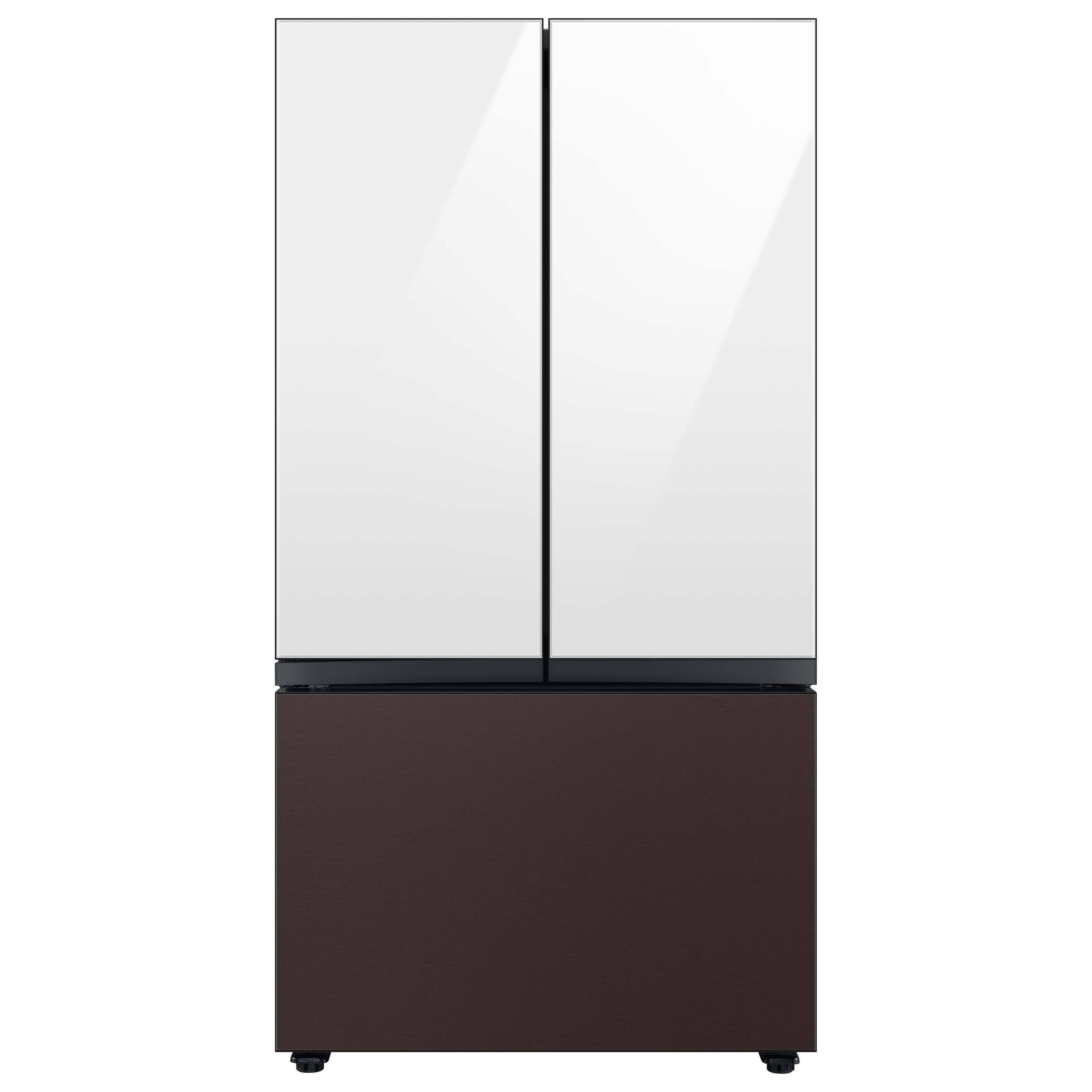 Alt View 22. Samsung - Bespoke 3-Door French Door Refrigerator Panel - Bottom Panel - Tuscan Steel.
