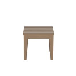 WestinTrends - Ashore Outdoor Patio Modern Adirondack Side Table - Weathered Wood