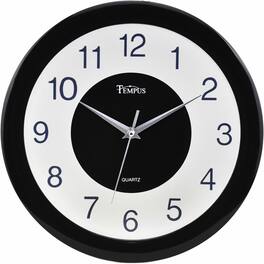 Victory Multimedia - Victory Light 12" Tempus Wall Clock Quartz Black Case - White|Black