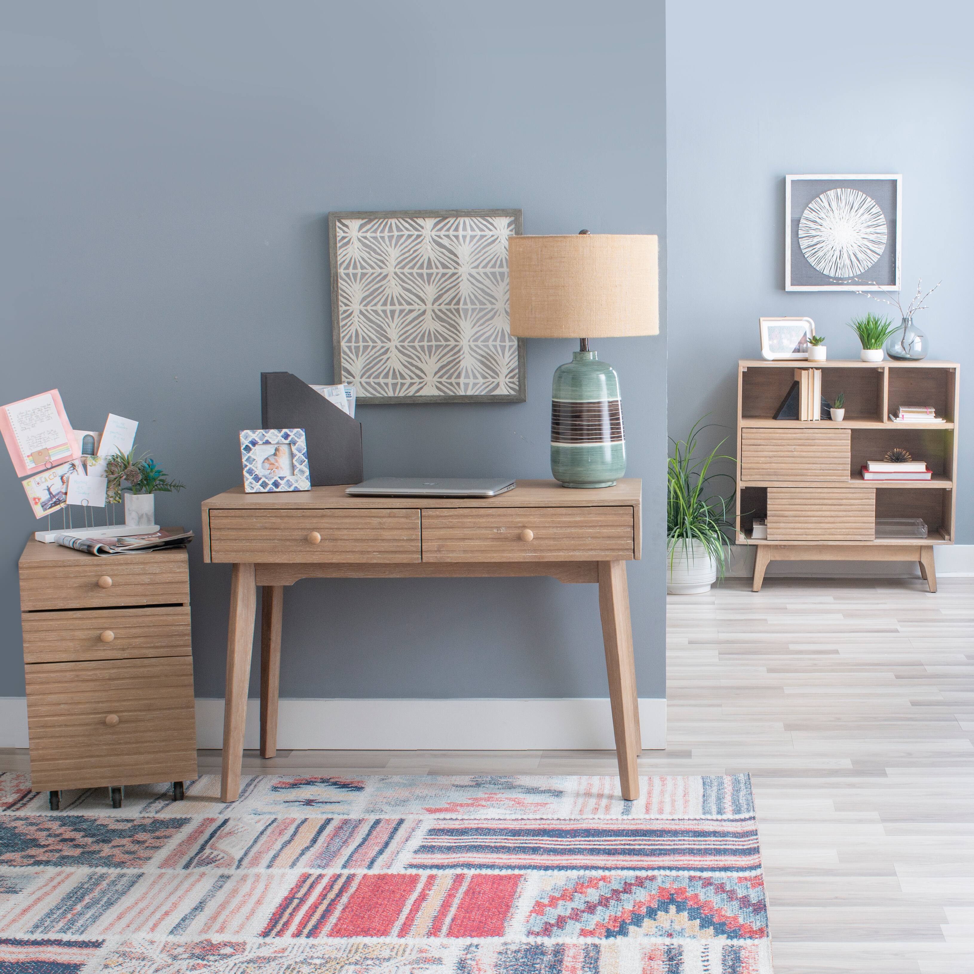 Alt View 20. Linon Home Décor - Rosita Two-Drawer Writing Desk - Natural.