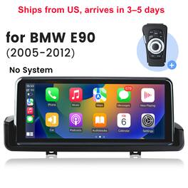 Junsun - For BMW E90 E91 E92 E93 2005-2012 With NO System with Idrive 10.25" carplay Car Stereo Radio GPS Navi WIFI RDS DSP BT FM - Black