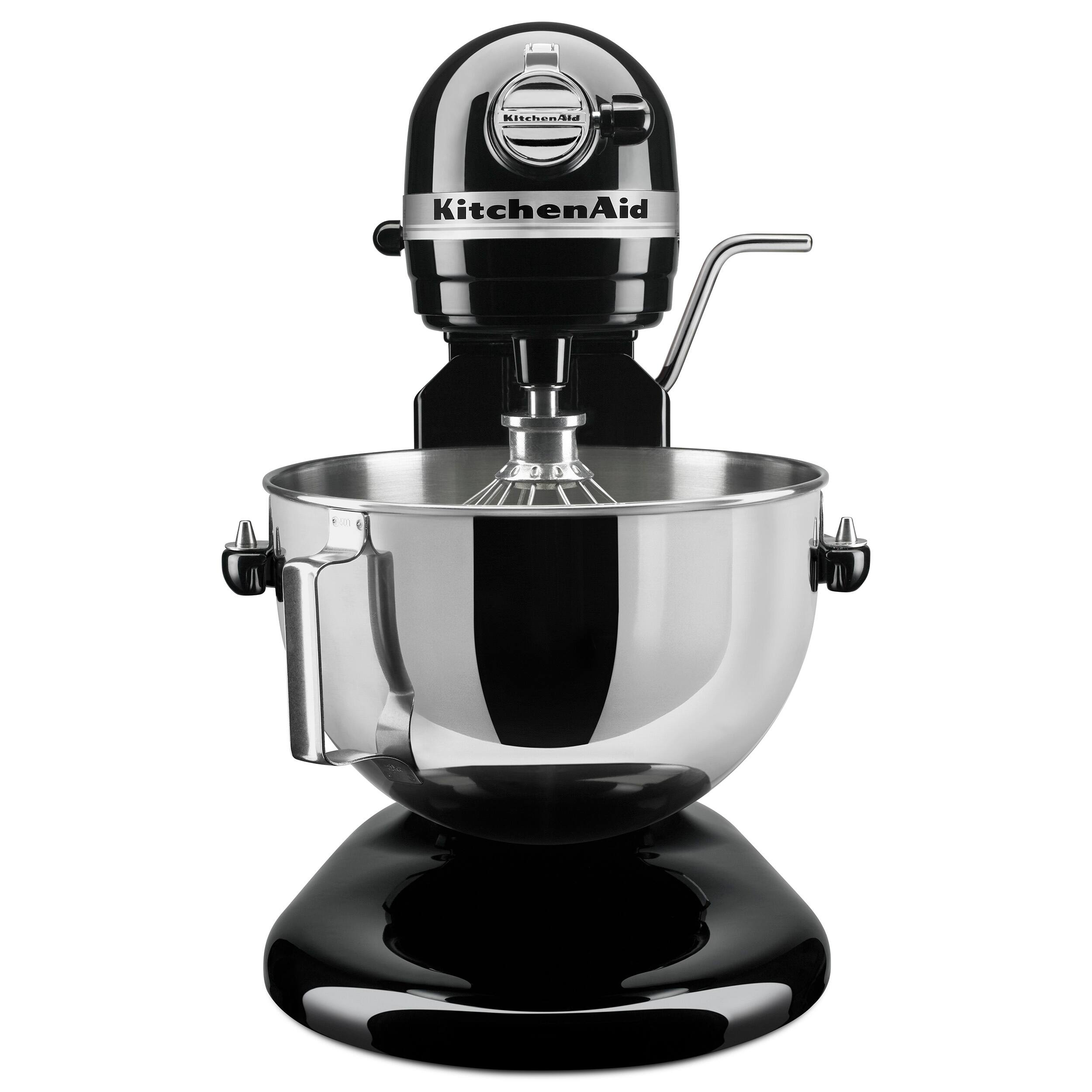 Left. KitchenAid - Professional 5 Plus Series 5 Quart Bowl-Lift Stand Mixer - KV25G0XOB - Onyx Black.