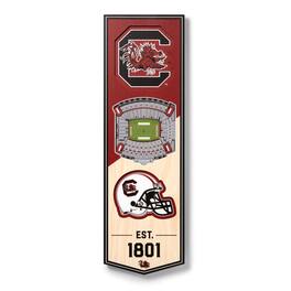 YouTheFan - South Carolina Gamecocks 6'' x 19'' 3D StadiumView Banner - Multicolor