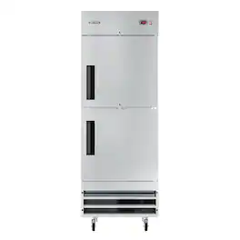 Koolmore - 29 in. Commercial Solid Half Door Reach-In Freezer 23 cu. ft. RIF-1D-SSHD - Stainless Steel