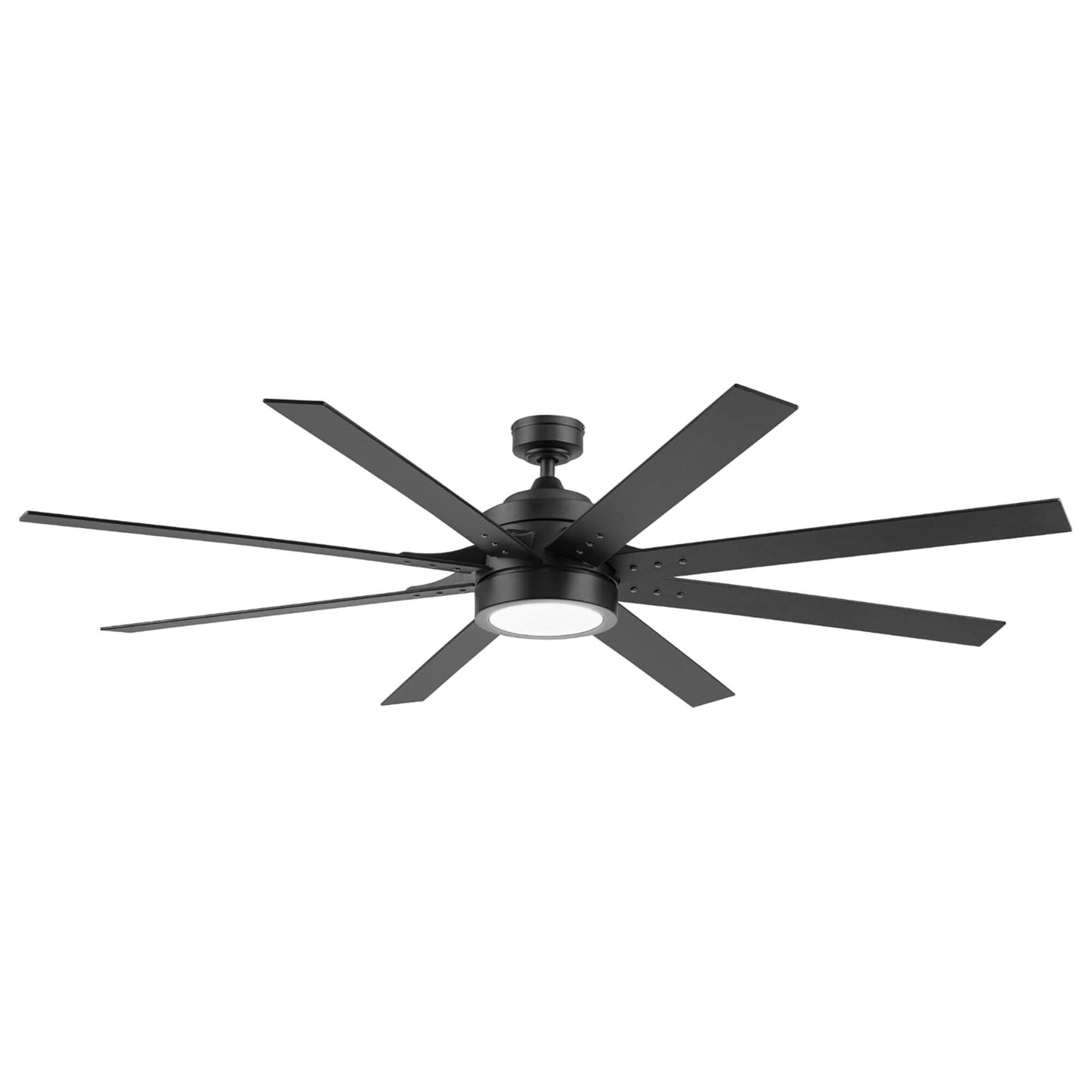 Front. Honeywell - Honeywell Xerxes 70" Ceiling Fan w/ Remote Control, & Reversible Blades, Black - Black.
