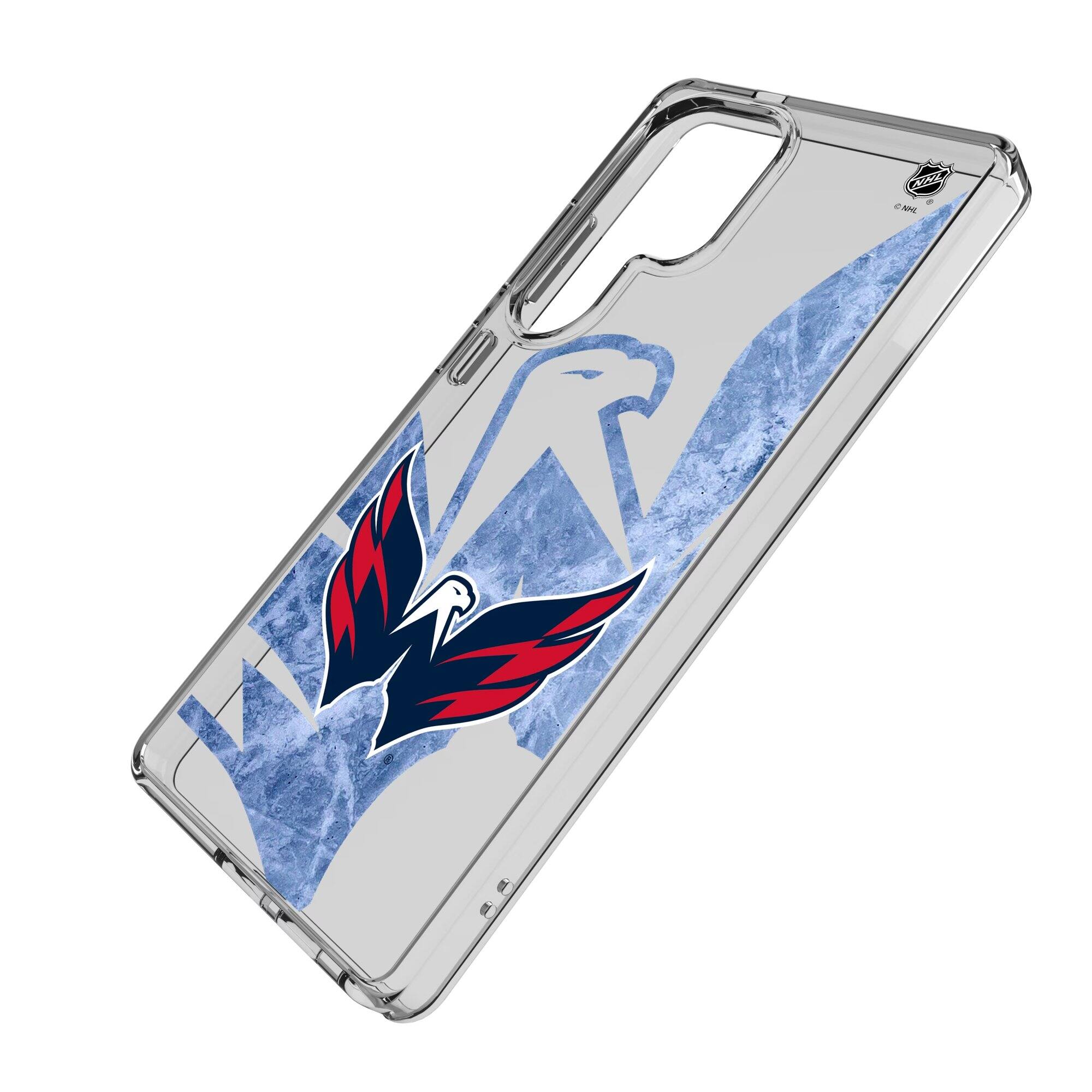 Alt View 1. Keyscaper - Washington Capitals Galaxy Clear Ice Case - S24 - Multicolor.