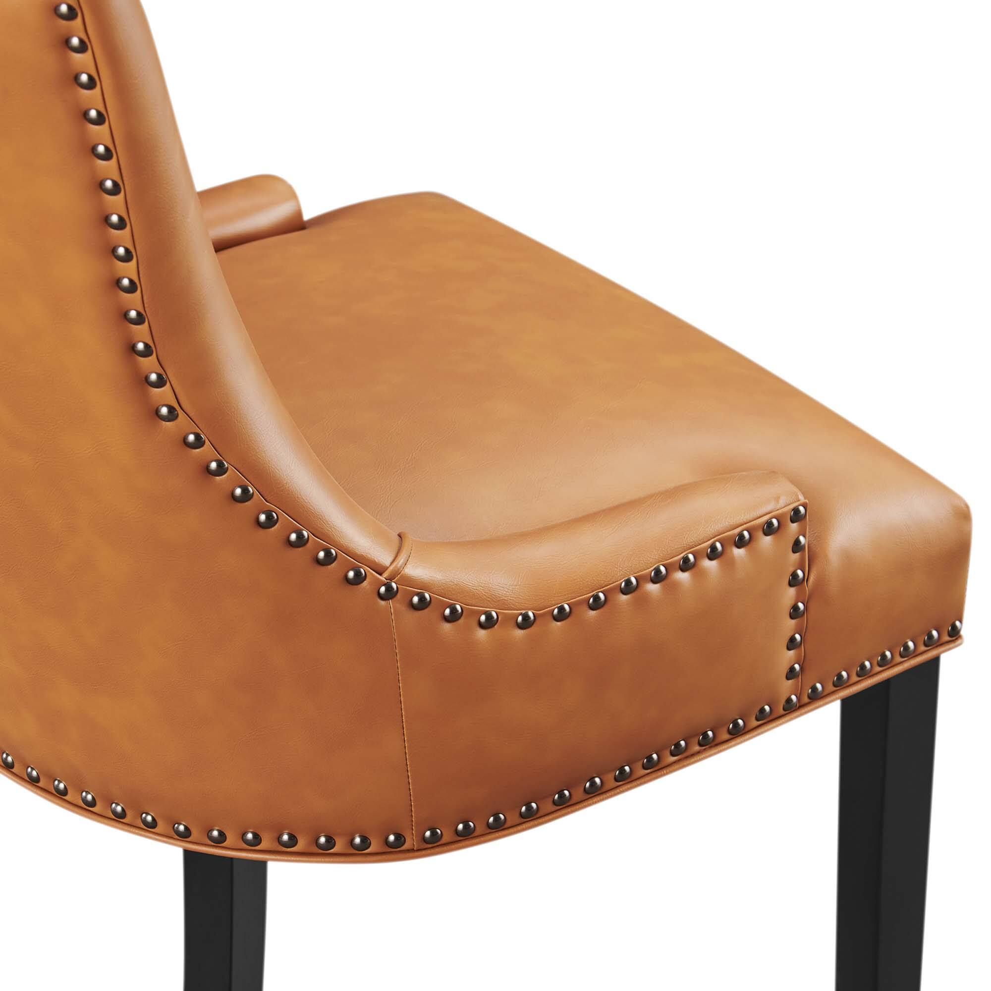 Alt View 2. Modway - Marquis Vegan Leather Dining Chair by Modway - Brown.