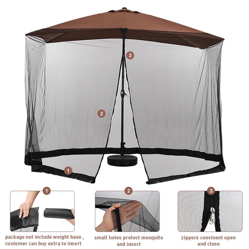 3 2 1 1 2 3 package not include weight base, customer can buy extra to insert small holes protect mosquito and insect zippers convenient open and close