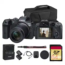 Canon - EOS R7 APS-C Mirrorless Camera Zoom Lens Bundle