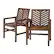 Front. Walker Edison - Windsor Acacia Wood Patio Chairs, Set of 2 - Dark Brown.