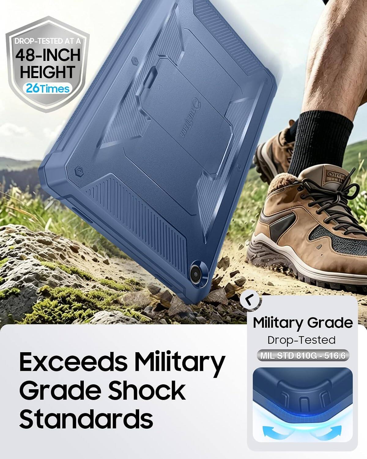 DROP-TESTED AT A 48-INCH HEIGHT 26 Times

TIA TUATTARA O7

Military Grade Drop-Tested

MIL STD 810G - 516.6

Exceeds Military Grade Shock Standards