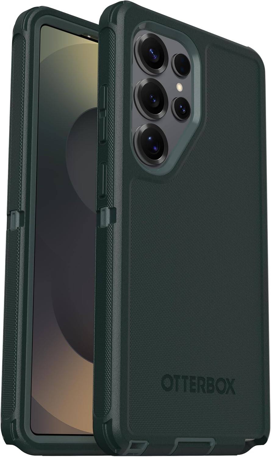 Alt View 3. OtterBox - OtterBox Galaxy S25 Ultra (Only) Defender Series Case - Holster Clip Included - Rugged & Durable - with Port Protection - Shadow Moss (Green).