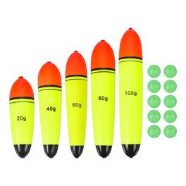 Unique Bargains - Fishing Slip Bobbers, EVA Foam Slip Floats with Beads, 0.7/1.4/2.1/2.8/3.5 oz & 5pcs - Fits Perch/Carp/Bass, Salt/Fresh - Red, Yellow