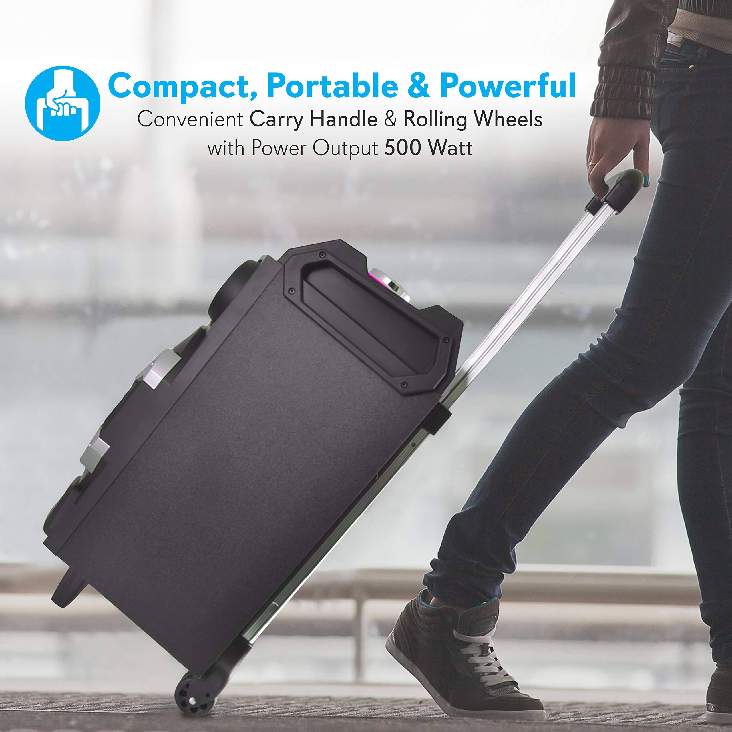 Compact, Portable & Powerful  
Convenient Carry Handle & Rolling Wheels with Power Output 500 Watt