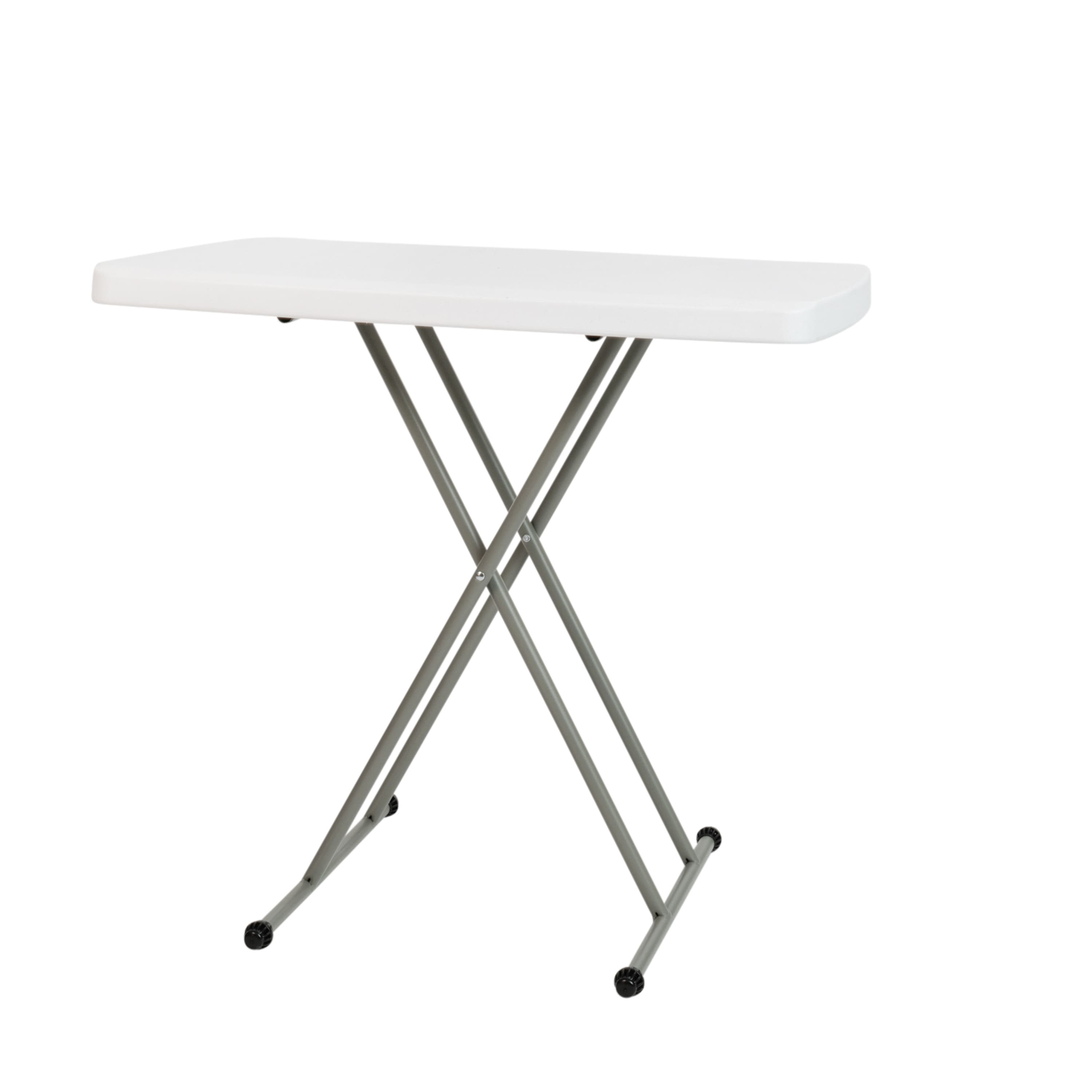 Alamont Home - Indoor/Outdoor Plastic Folding Table, Adjustable Height Commercial Grade Side Table, Laptop Table, TV Tray - Granite White price history on PriceWatchPro