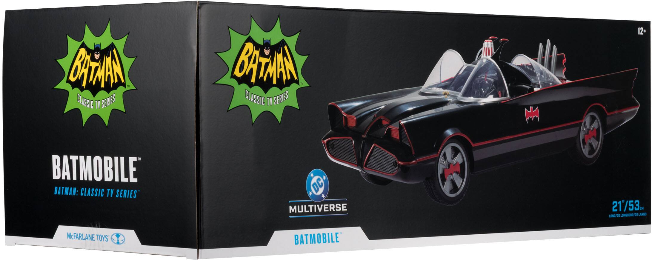 BATMAN CLASSIC TV SERIES  
BATMOBILE  
BATMAN: CLASSIC TV SERIES  

DC MULTIVERSE  
21/53  

McFARLANE TOYS  

12+  

LONGUEUR: 21 CM / LONGUEUR: 8.3 IN