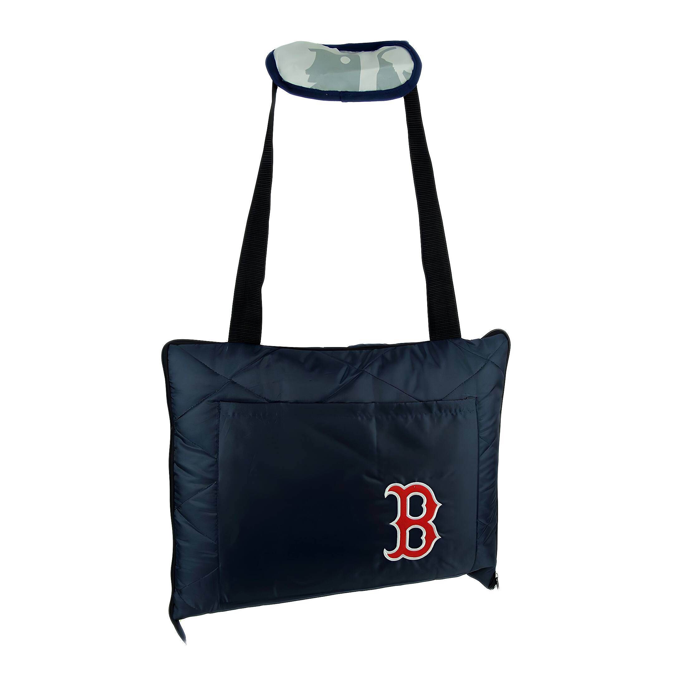 Front. Northwest - Boston Red Sox Zip Up Travel Throw Blanket Stadium Cushion - Blue.