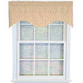 RLF Home - Fall Cornice Valance - 100% Cotton with Ivory Lining 50" x 17" - Tan