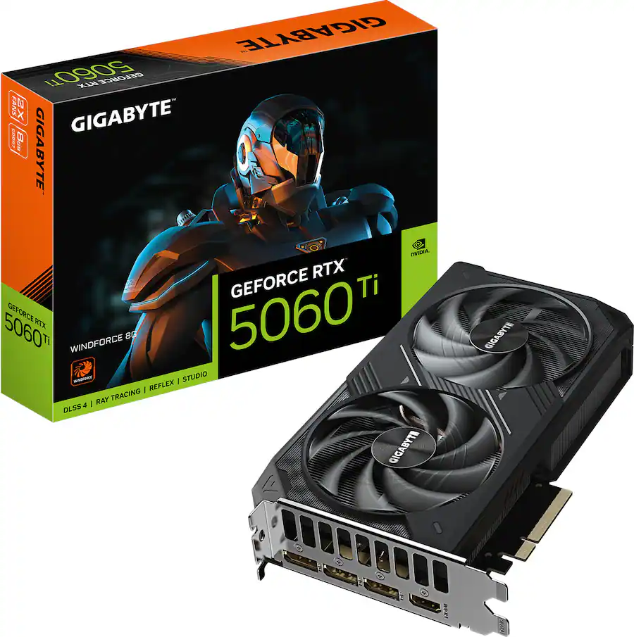 GIGABYTE NVIDIA GeForce RTX 5060 Ti WINDFORCE 8G GDDR7 PCI Express GIGABYTE NVIDIA GeForce RTX 5060 Ti WINDFORCE 8G GDDR7 PCI Express