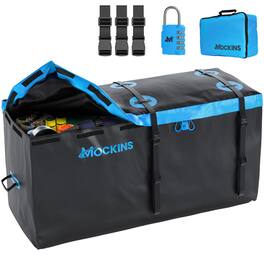 Mockins - 25 Cu Ft. Waterproof Hitch Cargo Carrier Bag (60 in. x 24 in. x 31 in.) with Buckle Straps, Lock & Carry Case