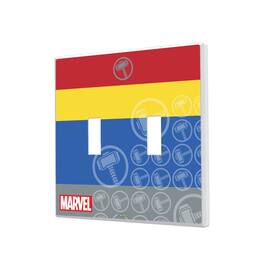 Keyscaper - Marvel Sigil Hidden-Screw Light Switch Plate - Double Toggle - Thor