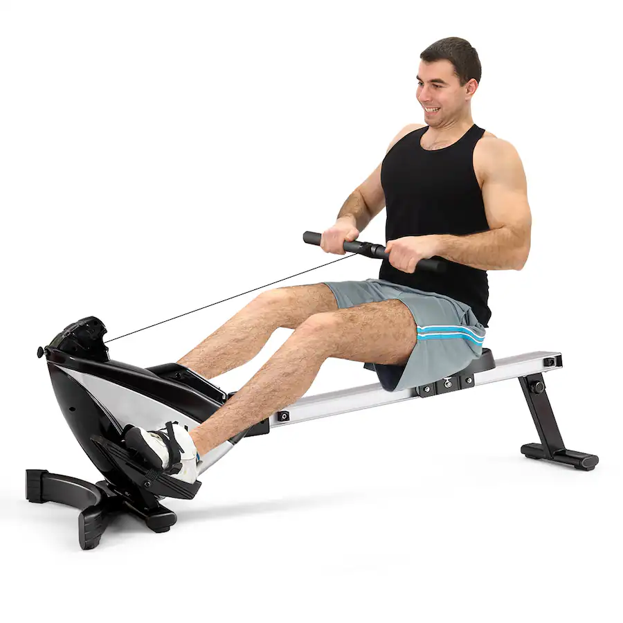 Costway Magnetic Rowing Machine, Folding Rower with LCD Display