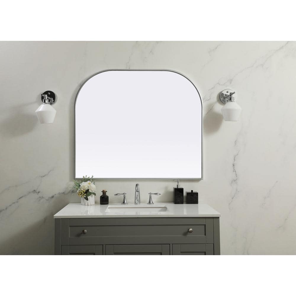 Elegant Decor - Metal Frame Arch Mirror 40x34 Inch - Silver price history on PriceWatchPro