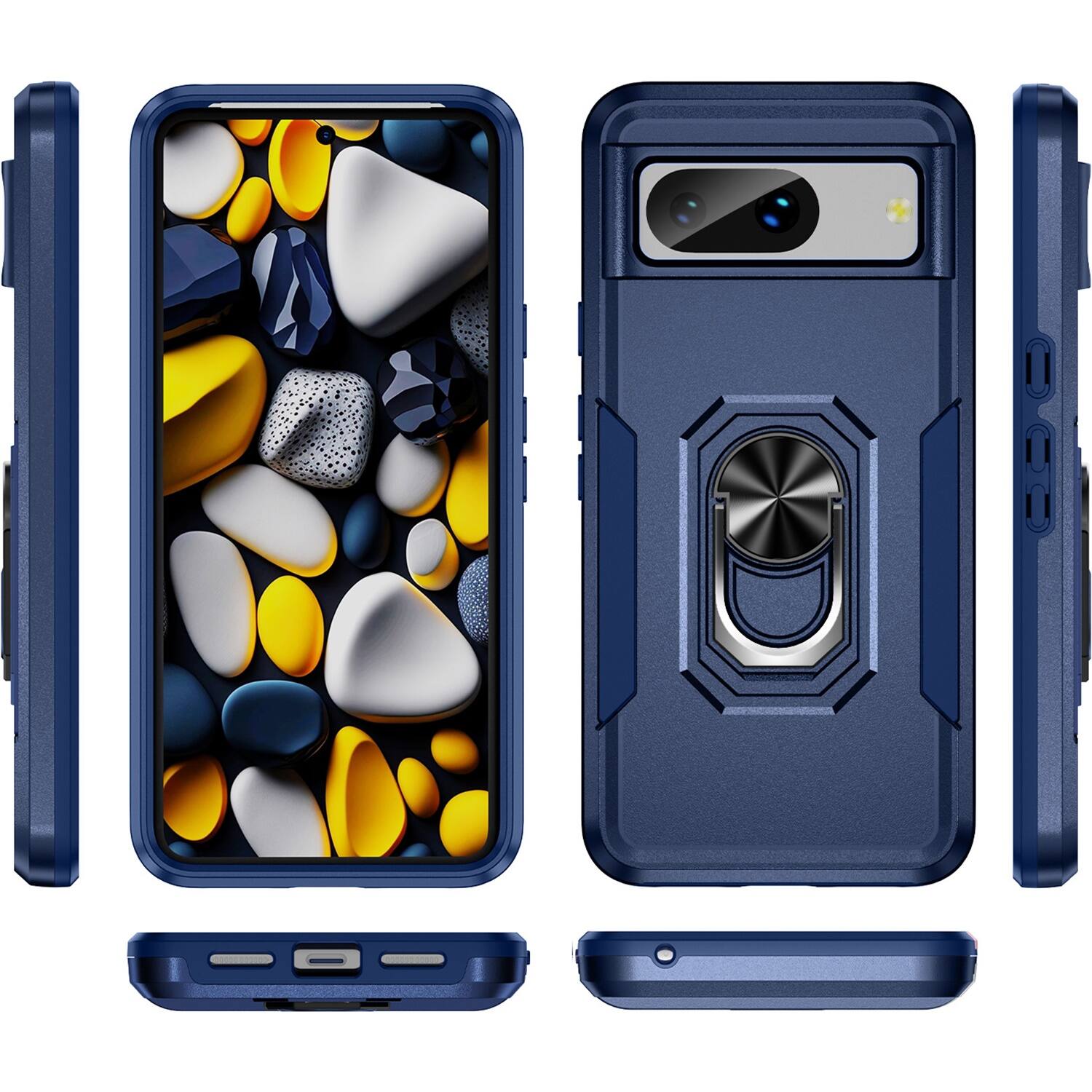 Alt View 13. SaharaCase - Military Kickstand Series Case for Google Pixel 8 - Blue.