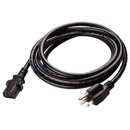 5 CORE - AC Power Cord 6 Ft 3 Prong US Male - Female Extension Adapter 16AWG 125V 13A - PC 1001 - Black