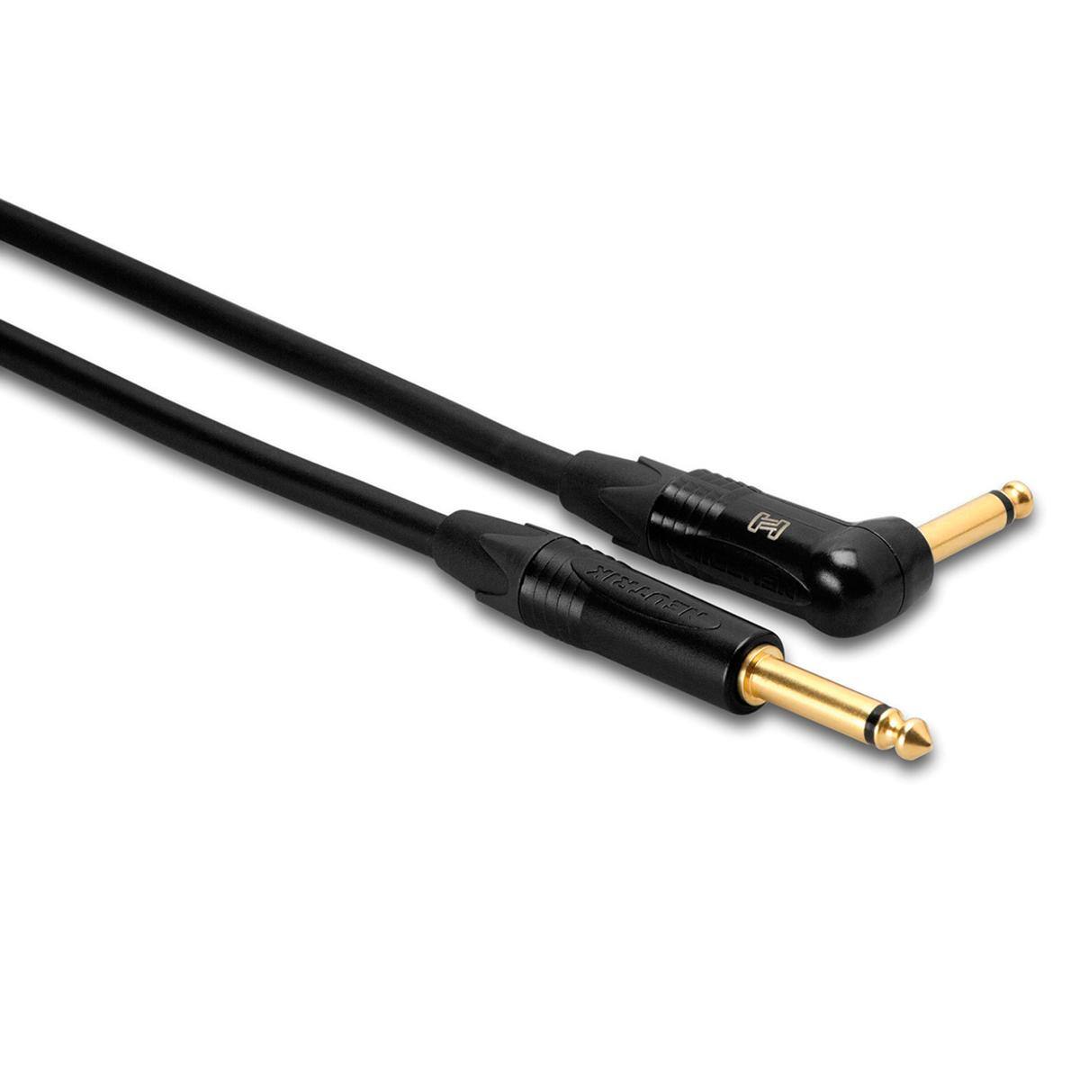 Alt View 1. Hosa Technology - Hosa Technology 30' Straight 1/4" Plug Male to Right Angle 1/4" Plug Male Edge Guitar Cable.
