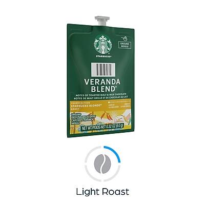 VERANDA BLEND  
NOTES OF TOASTED MALT AND MILK CHOCOLATE  
NOTES DE MALT GRILLÉ ET DE CHOCOLAT TORRÉFIÉ  
STARBUCKS BLONDE  
100% COFFEE  
NET WT 32 OZ (2 LB) 907g  
Light Roast