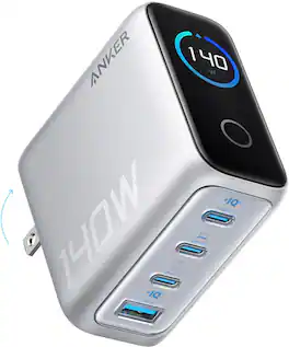 Anker - Laptop Charger (140W, 4-Port, PD 3.1) - Silver