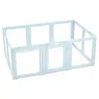 Front. VEVOR - Dog Whelping Box, 76x49x30 in Plastic Dog Whelping Pen for Large Sized Dogs, Waterproof Puppy Playpen.
