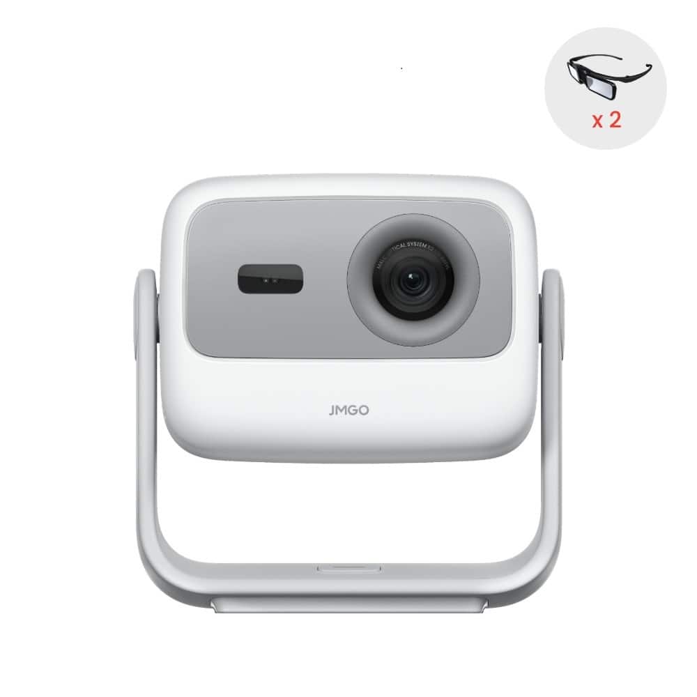 JmGO - N1S SE 1080P FHD Triple Laser Smart Projector Google TV Dual Speakers Dolby Audio 3D Movie for Home Theater - Gray