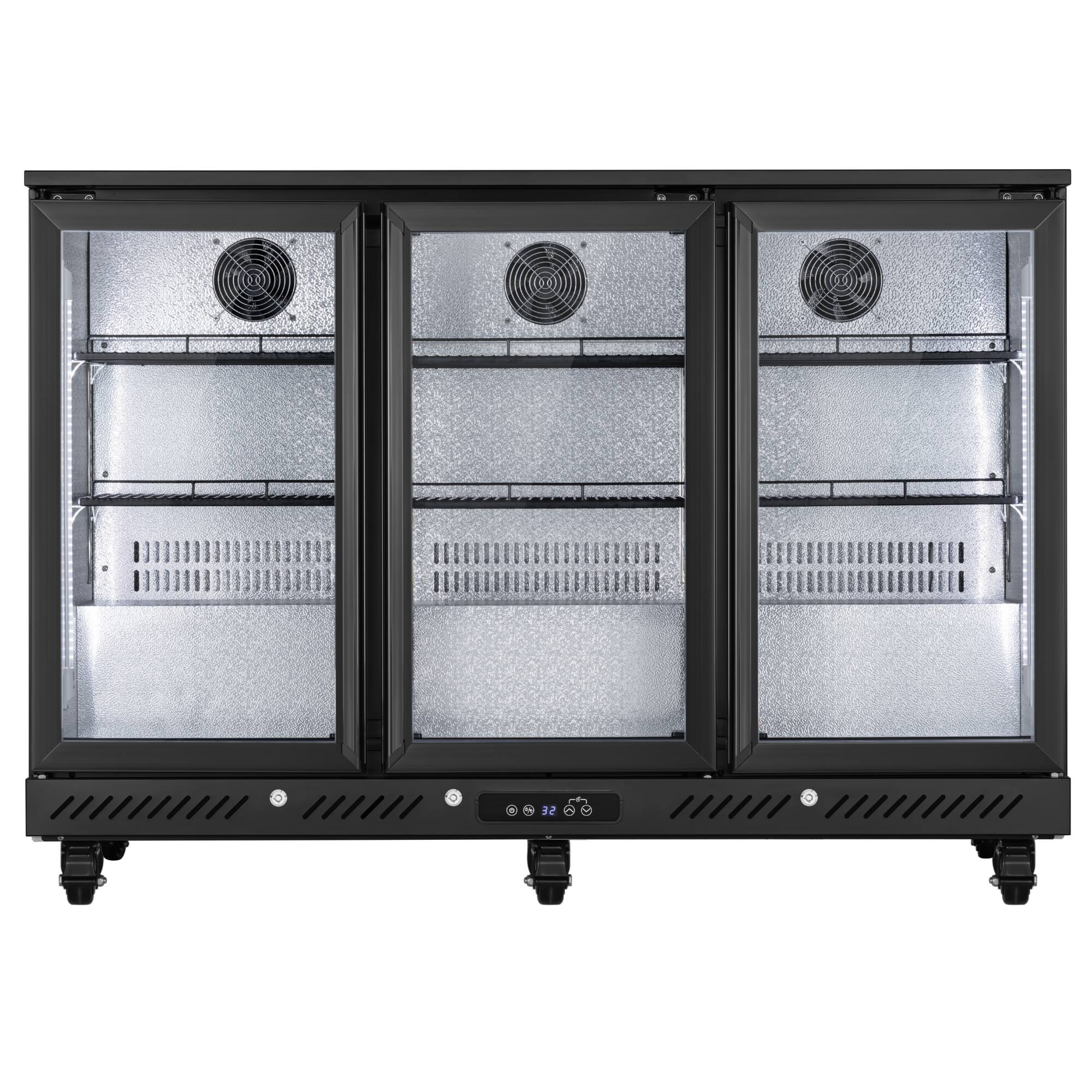 Alt View 1. Yeego - Back Bar Refrigerator with Glass Door, 10 cu. ft. Commercial  Counter Height Beverage Coole with Adjustable Shelves - Black.