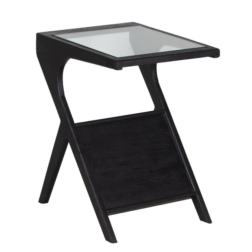 Alt View 2. Porter Designs - Canberra Solid Mango Wood End Table - Black.