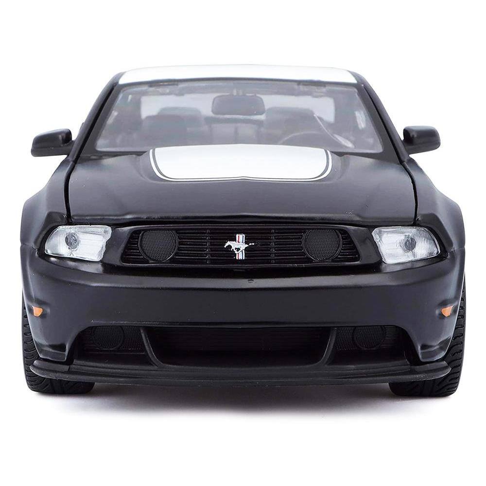 Left. Maisto - 2012 Ford Mustang Boss 302 Matt Black and White 1/24 Diecast Model Car by Maisto - Matt Black and White.