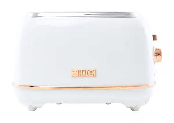 Front. Haden - Heritage 2 Slice Toaster - Ivory and Copper.