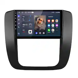 Junsun - 9" 2+64GB Android 15 carplay For GMC Yukon Chevy Tahoe Suburban 2007-2013 Car Stereo Radio GPS Navi WIFI Bluetooth FM - Black