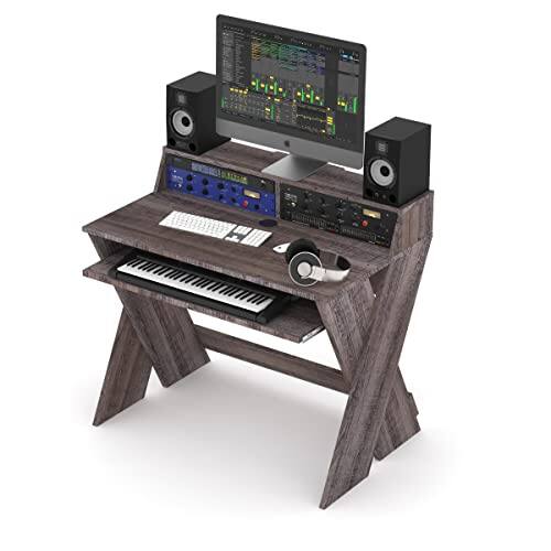 Alt View 4. Glorious - Glorious Sound Desk Compact Professional Studio Workstation with Pull-out Keyboard Compartment (Walnut) - "NA".