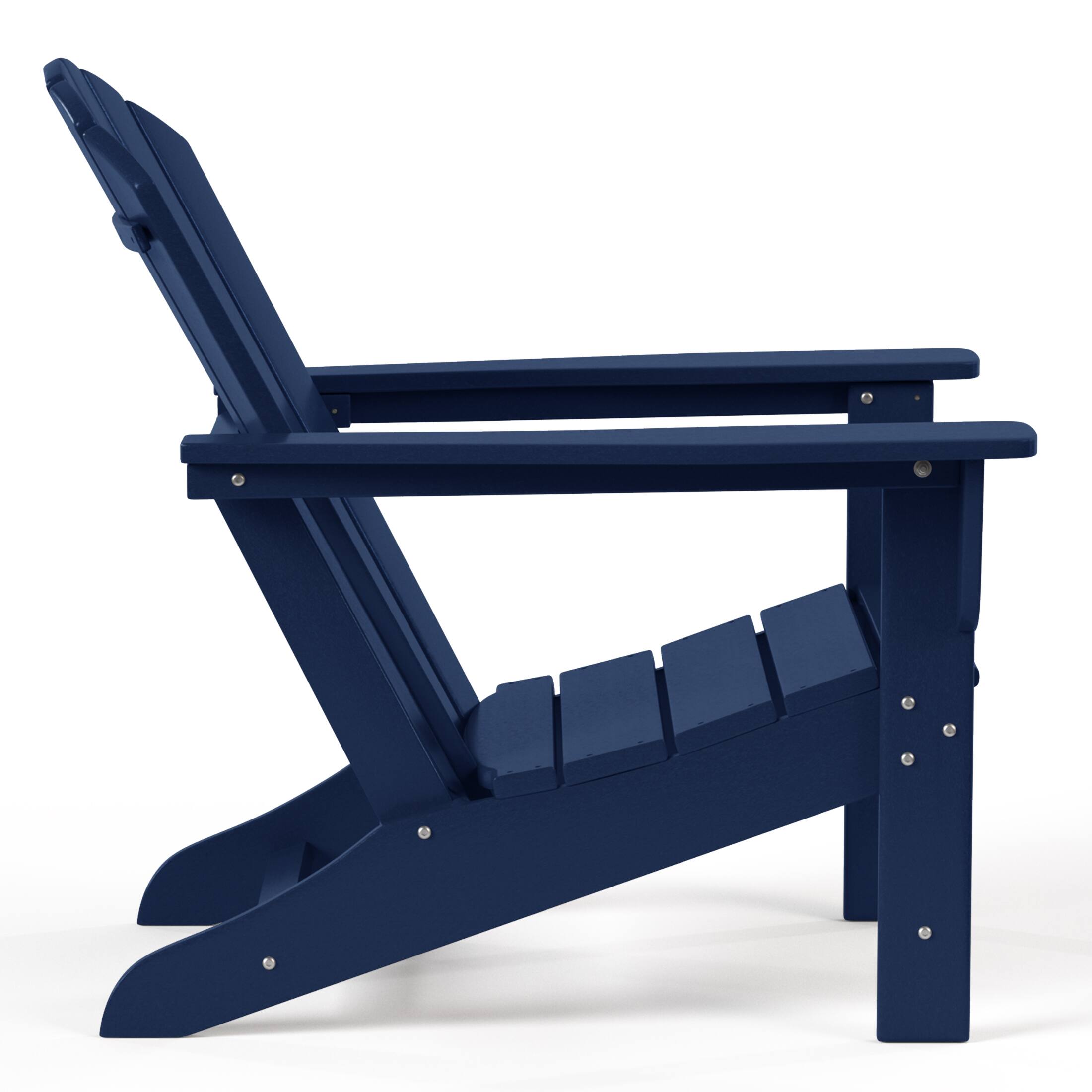 Back. WestinTrends - WestinTrends Dylan Outdoor Adirondack Chair (Set of 2) - Navy Blue.