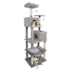 Front. Costway - Costway 70" Cat Tree for Indoor Cats with Padded Top Perch, Dual Condos, Hammock, Platforms - Light Gray.