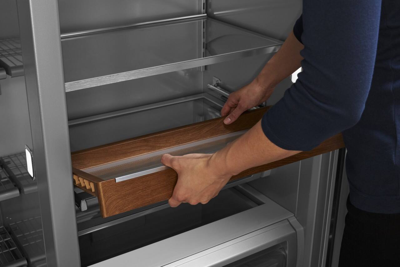 Alt View 24. KitchenAid - 20.8 Cu. Ft. Side-by-Side Refrigerator with Ice and Water Dispenser - Stainless Steel with PrintShield Finish.