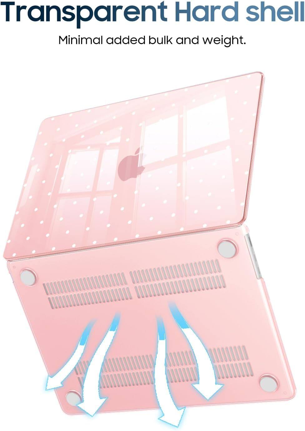 Transparent Hard shell  
Minimal added bulk and weight.