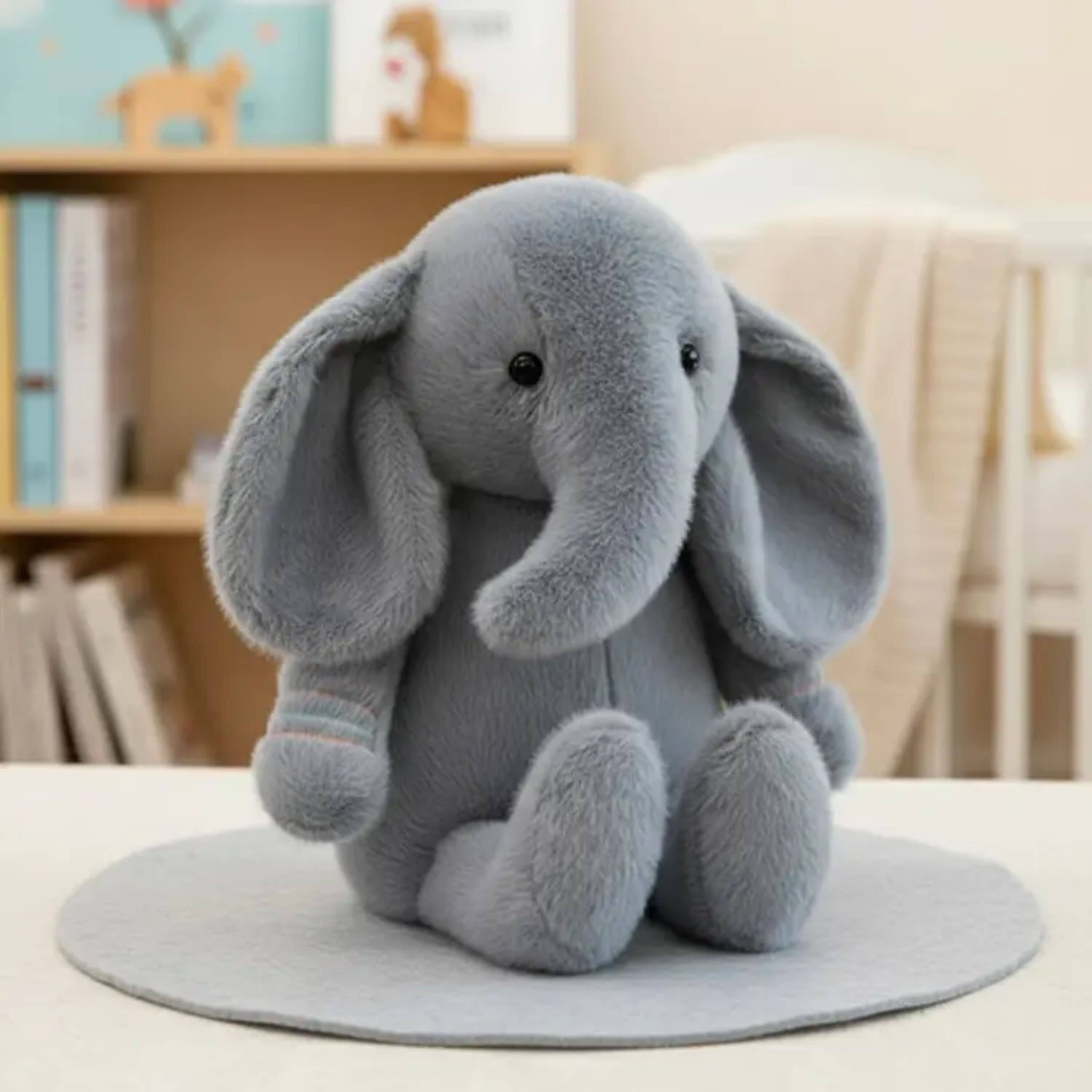 Back. Kitcheniva - 12" Elephant Stuffed Animal Plush Toy For Kids.
