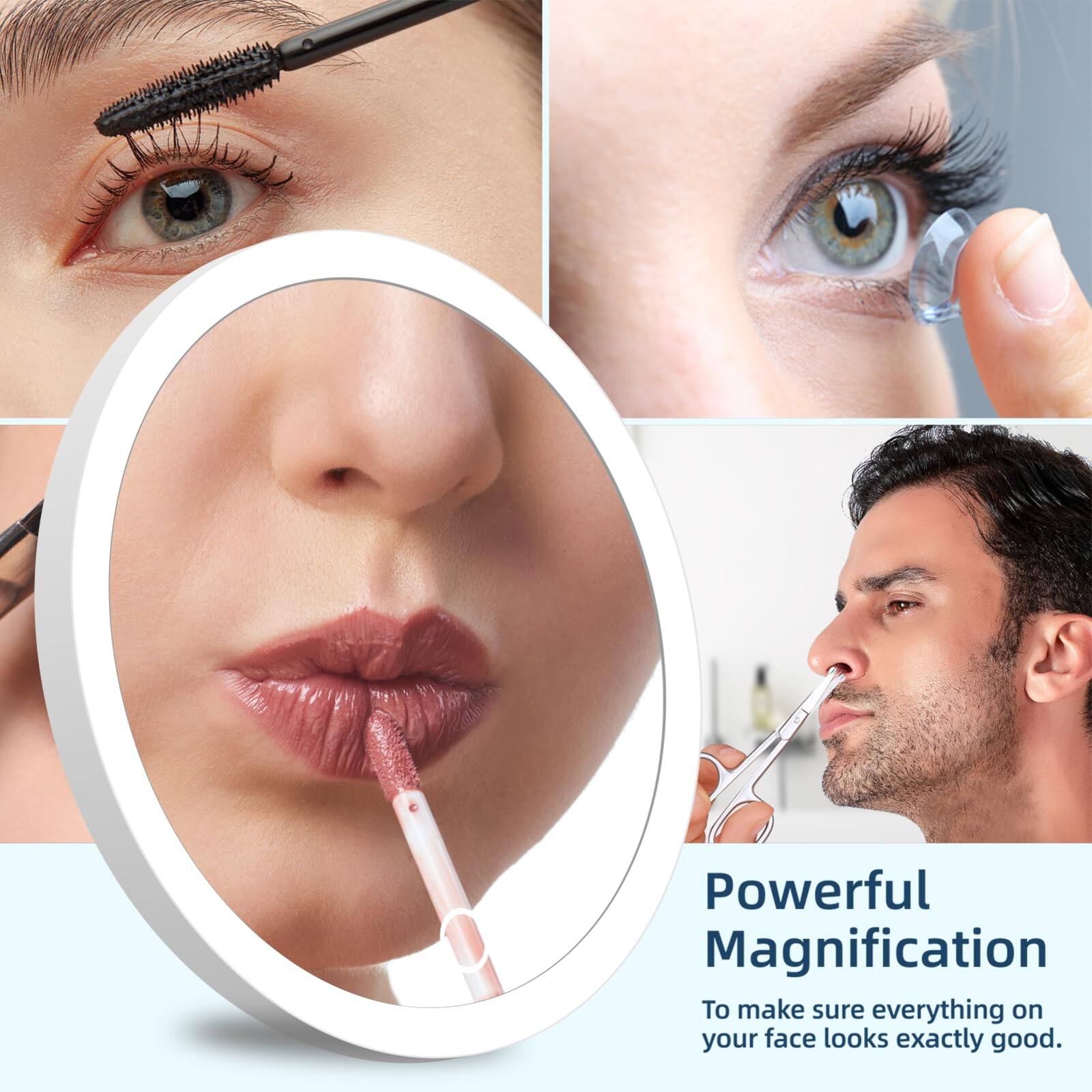 Alt View 2. Earthley Blooms - Mirror Light Color High Quality Product with Modern Design for Daily Use Elegant Stylish Appearance - Black-20x-6"L x 6"W.